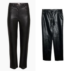 ARITZIA‎ WILFRED Vegan Leather Relaxed Fit Pants Sz 8